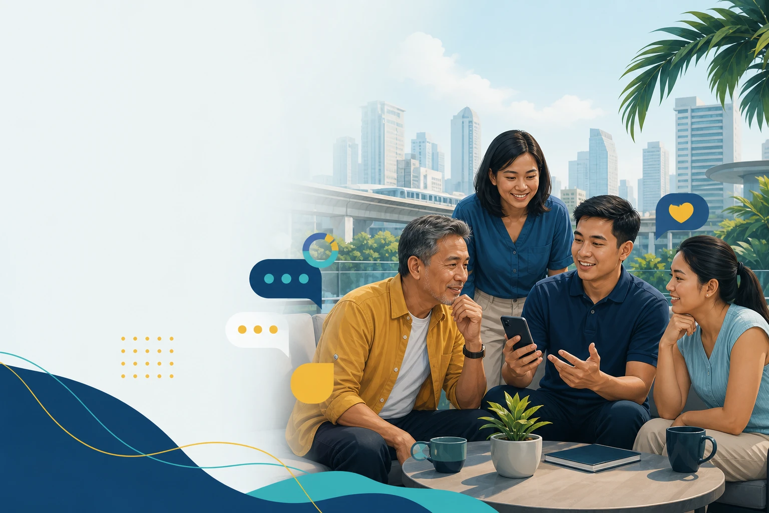 Filipinos comparing financial products together
